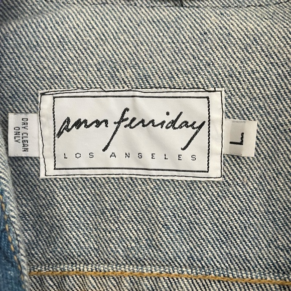 Vintage 1990's by designer Ann Ferriday one of a kind denim embellished jacket - Picture 6 of 9